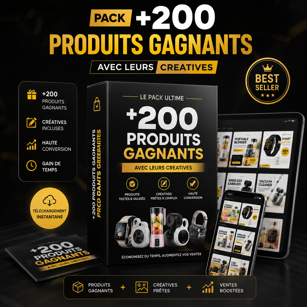 pack de plus de 200 prodit gagnat